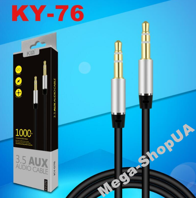 

Аудио кабель Audio Cable Kin AUX mini Jack 3.5мм - 3.5мм / 3.5mm to 3.5mm 1 метр QC32BS