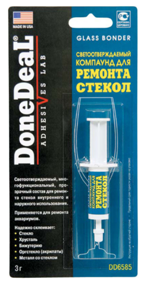 

Клей для ремонта стекол Done Deal