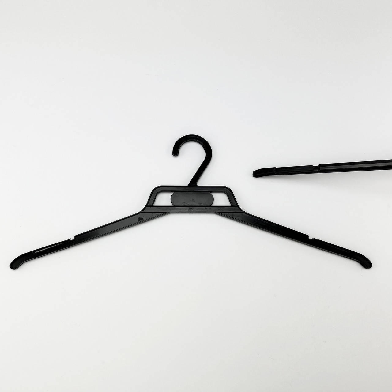 

10 шт. Пластмассовые плечики тремпеля для одежды W-V42 чёрного цвета, длина 400 мм, Черный