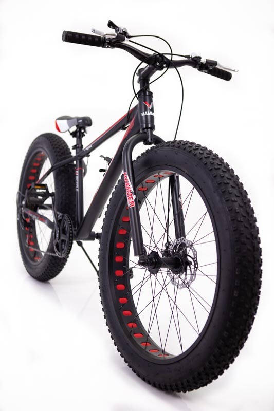 

Фэт Байк-Горный Велосипеды S800 MAX HAMMER EXTRIME Колёса 26’’х4,0. Алюминиевая рама 19 Япония Shimano., Красный