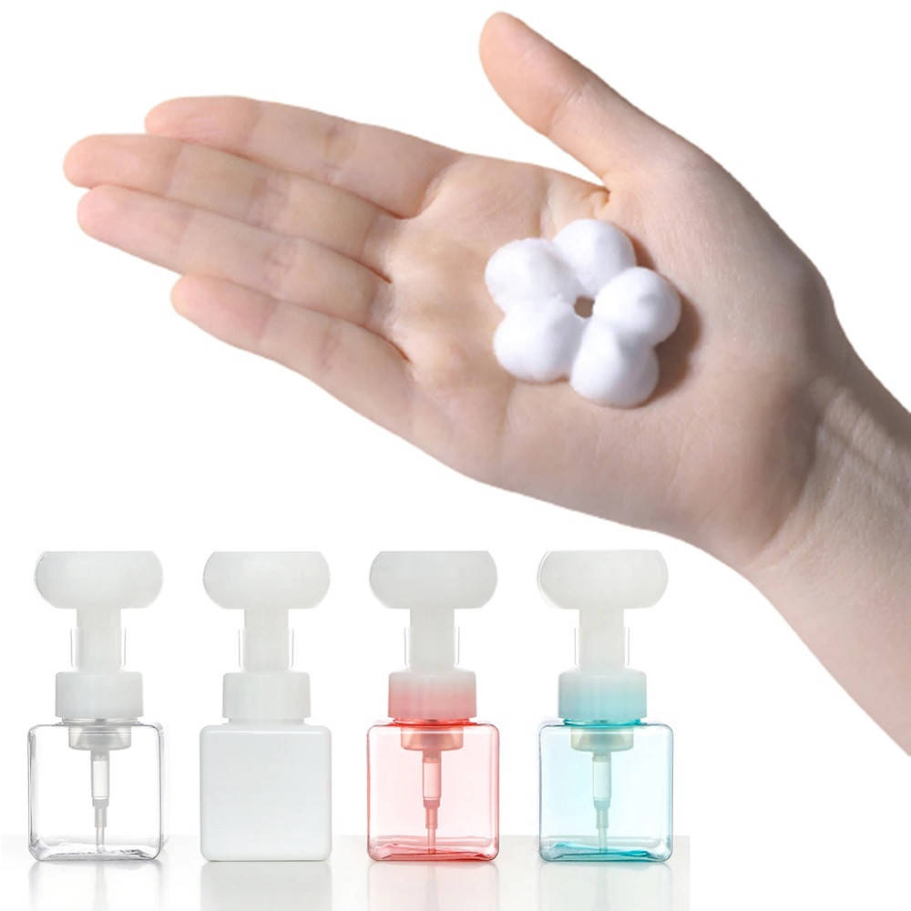 

Емкость с дозатором и распылителем мыла в виде цветка 250 мл. Прозрачный