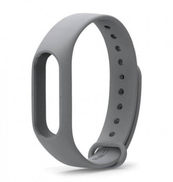 

Силіконовий ремінець для фітнес браслета Xiaomi Mi Band 2 сірий
