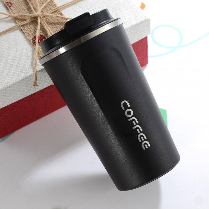 

Металлическая термокружка Coffe Tumbler 500 мл - черная, Черный