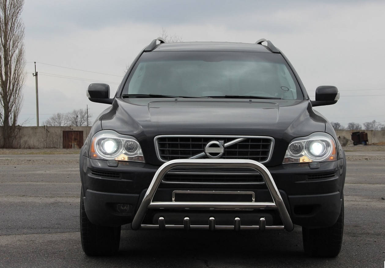 

Кенгурятник с грилем (защита переднего бампера) Volvo XC-90 2002-2014