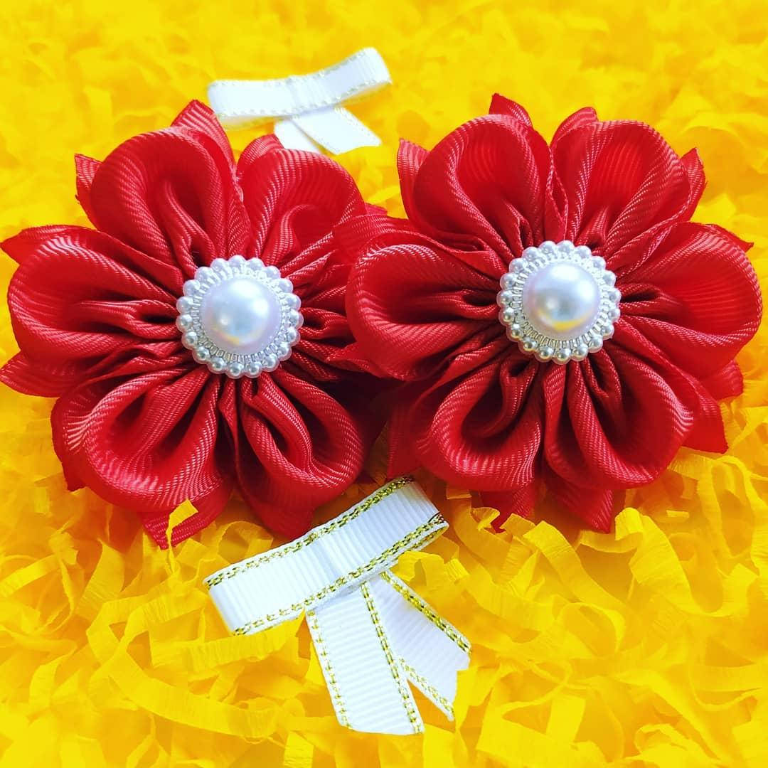 

Бант из репсовой ленты на резинке "Виола" (красный)