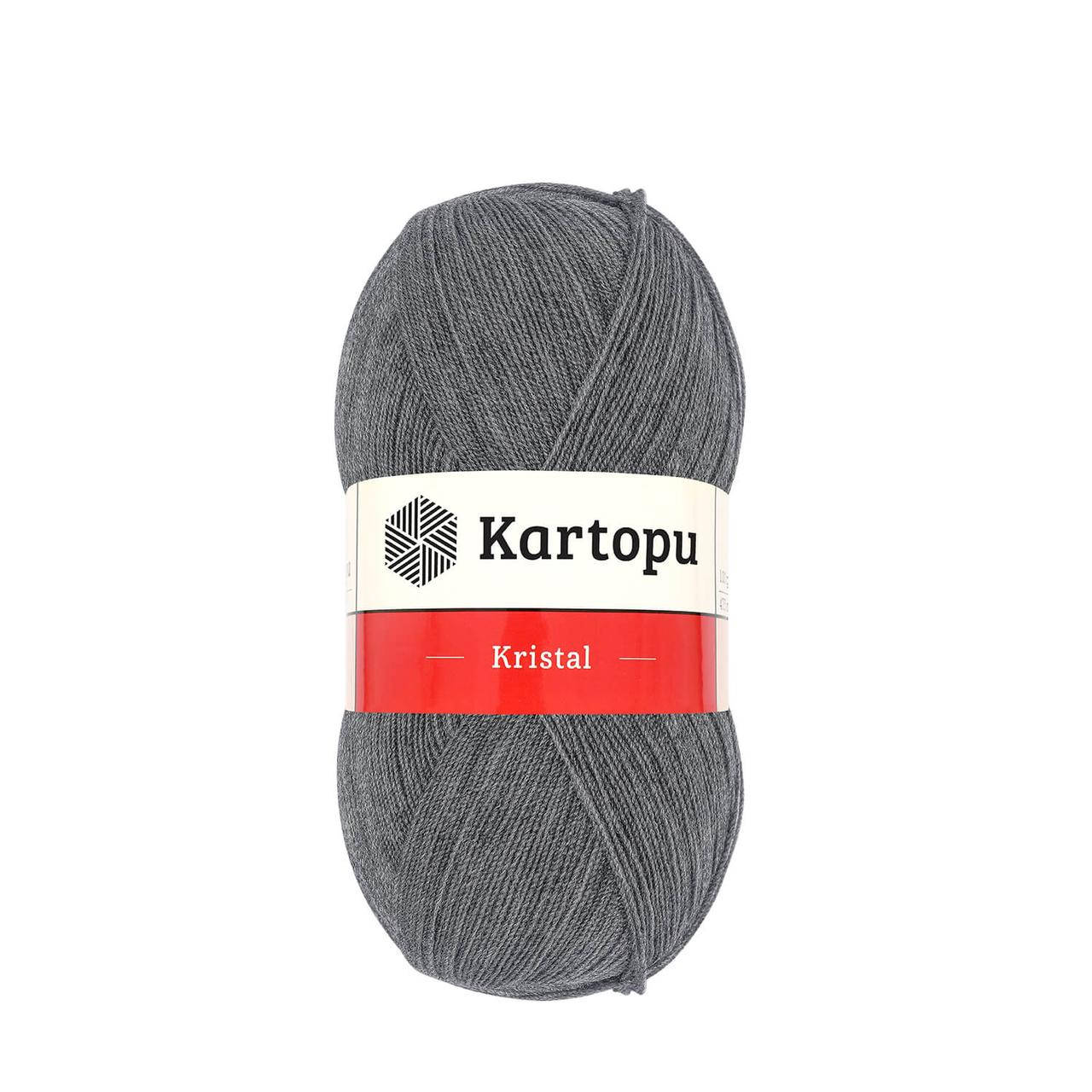 

Kartopu Kristal (Картопу Кристал) № 1002 серый (Пряжа акрил, нитки для вязания)