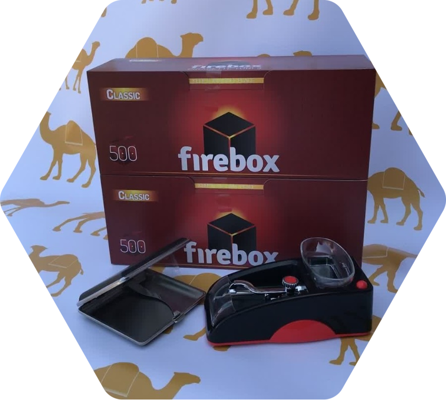 

НАБОР: Гильзы FIREBOX 1000шт+Портсигар+Электрическая машинка Gerui 12-005