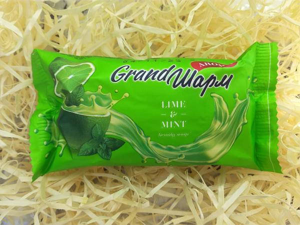

Мыло твердое туалетное 100г GRAND ШАРМ с запахом LIME&MINT Лайм и Мята