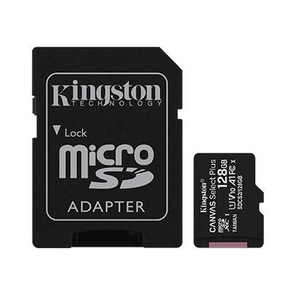 

Карта памяти Kingston 128Gb, micro SD, Class 10, Canvas Select Plus