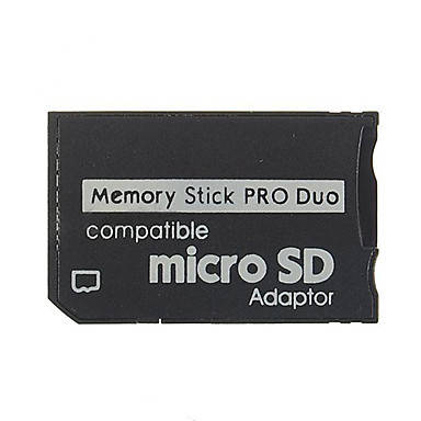 

Переходник для карт памяти c microSD на MS pro Duo 1-карточный, Черный
