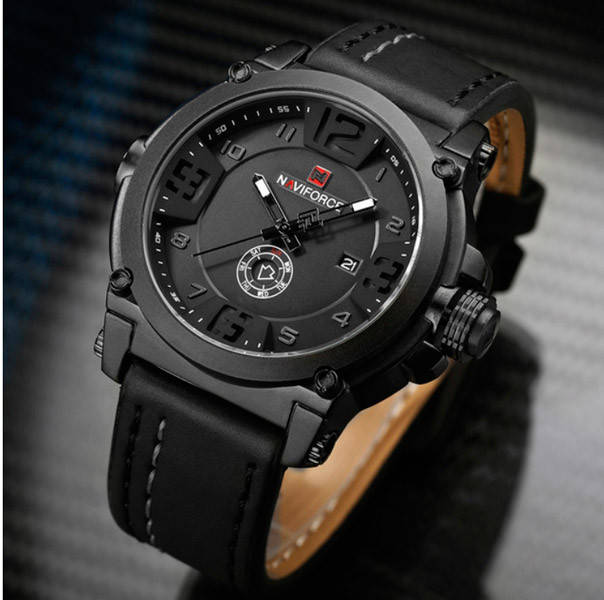 

Мужские кварцевые часы Naviforce Plaza Black