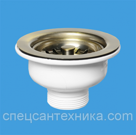 

Горловина для кухонной мойки MсAlpine MRSKW7-AB без перелива Бронза