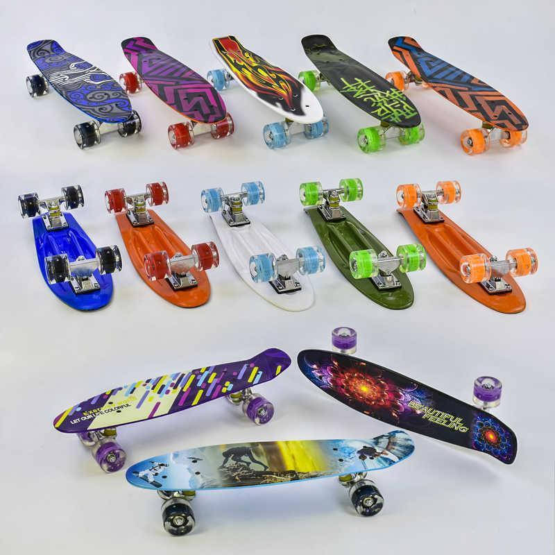

Скейт Детский Penny Board Пенни борд 55 см, колёса PU Светятся Оригинал