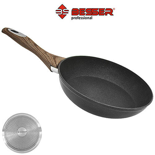 

Сковорода Besser "Wooden" индукционное дно, 18см, аллюминий, сковородка, сковородка аллюминиевая, сковородки