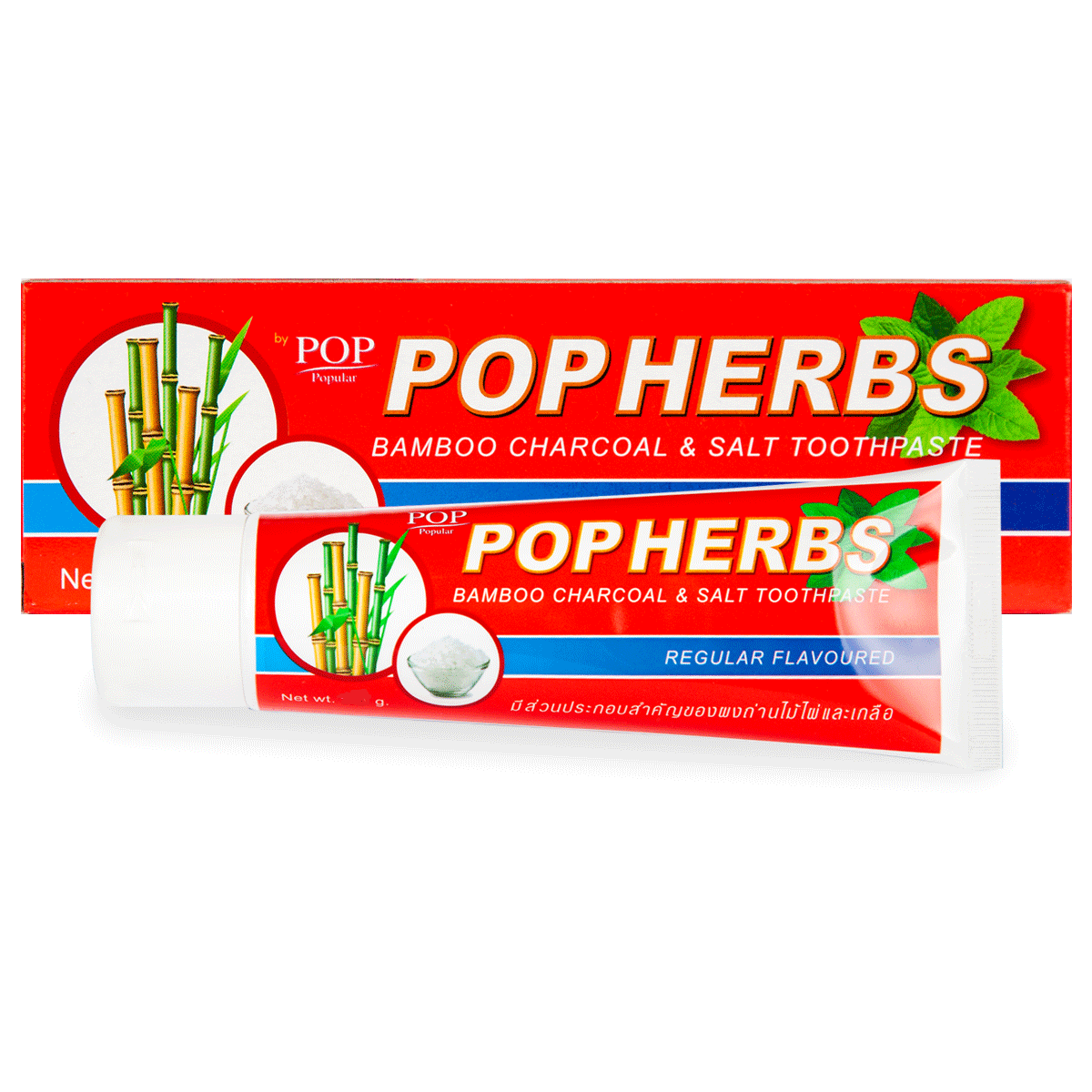

Зубная паста с бамбуковым углем и солью POP HERBS 160г для укрепления эмали и десен с фторидами