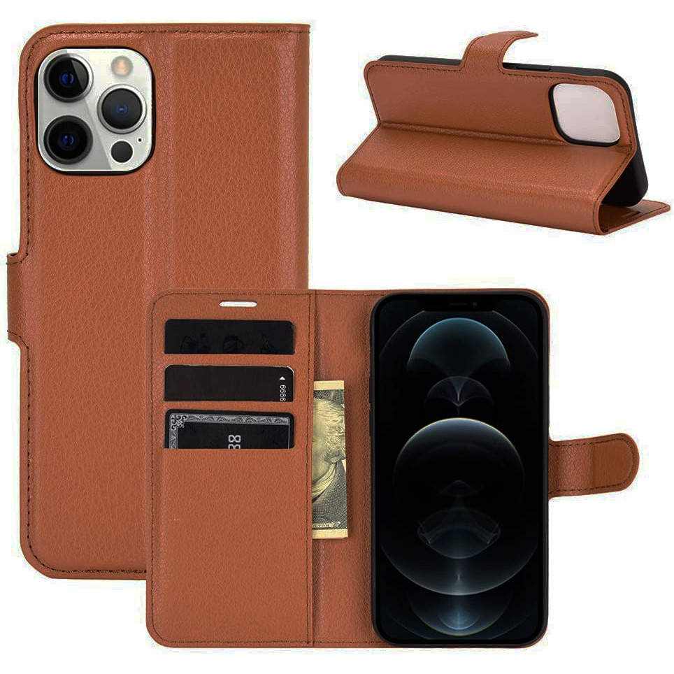 

Чехол-книжка Litchie Wallet для Apple iPhone 12 Pro Max Brown, Коричневый