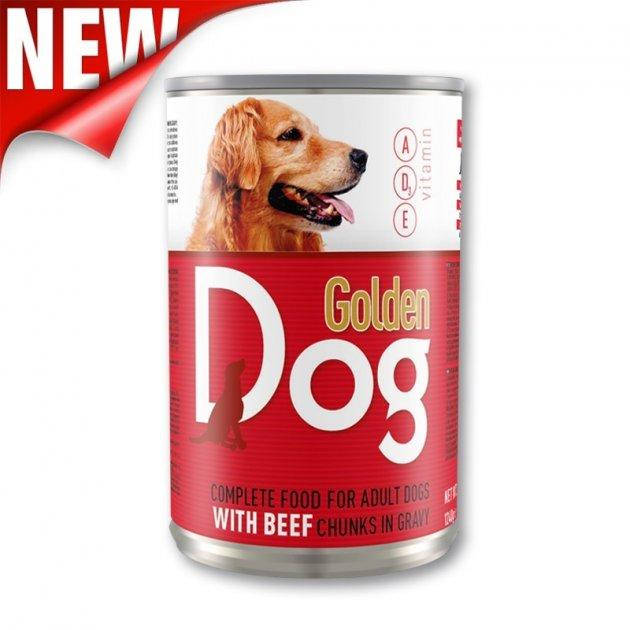 

Вологий корм для собак Golden Dog 415г з Яловичиою
