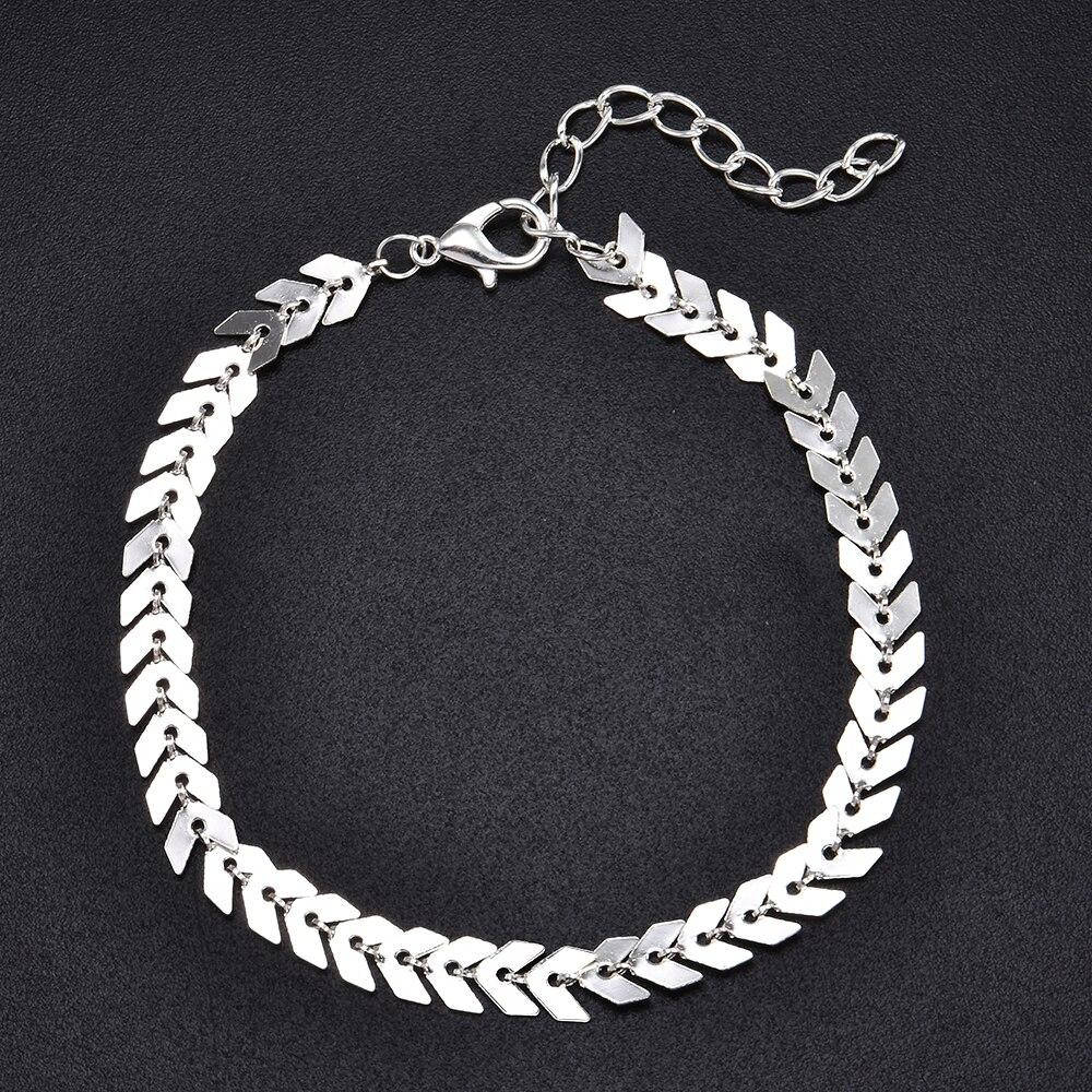 

Сріблястий браслет на ногу довжина 19+5 см