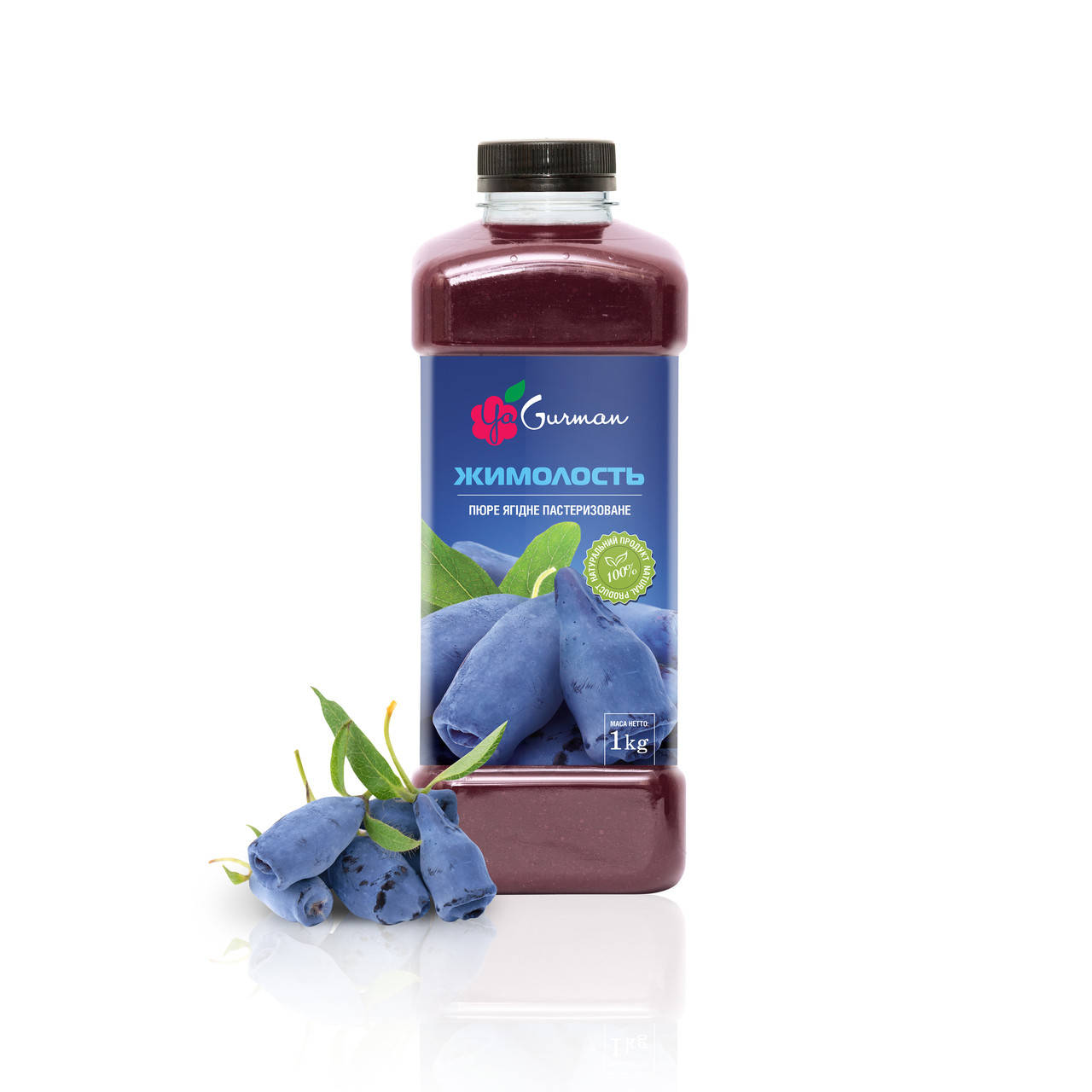 

Жимолость, пюре пастеризоване 10% цукру, YaGurman 1кг