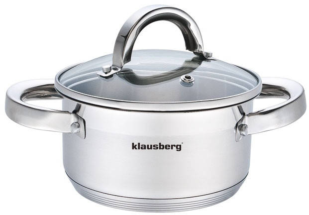 

Кастрюля Klausberg 0,5л KB-7120/4325 (8 шт. в ящ.), Светло-серый