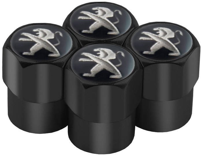 

Колпачки на Ниппель Peugeot Sport (4 шт) Black, Черный