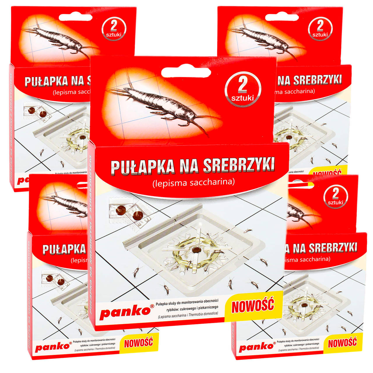 

Ловушка клеевая с аттрактантом от чешуйниц, серебрянок (5 x 2 шт.), Panko