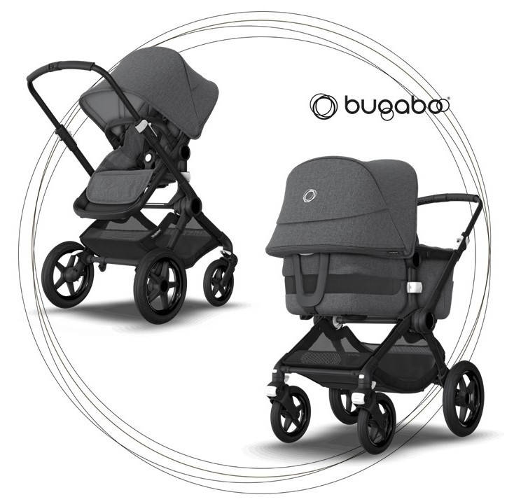 

Коляска 2 в 1 Bugaboo Fox 3 GREY MELANGE, GREY MELANGE, BLACK