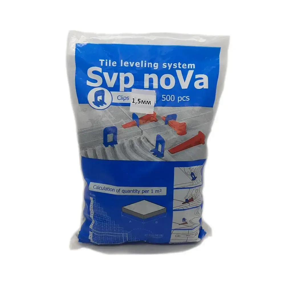 

Система выравнивания плитки SVP NoVa 1,5мм. 500 шт. (СВП НОВА)