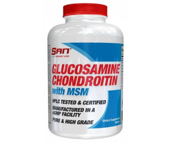 

Глюкозамин хондроитин мсм SAN Glucosamine Chondroitin With MSM 90 таб. (США)