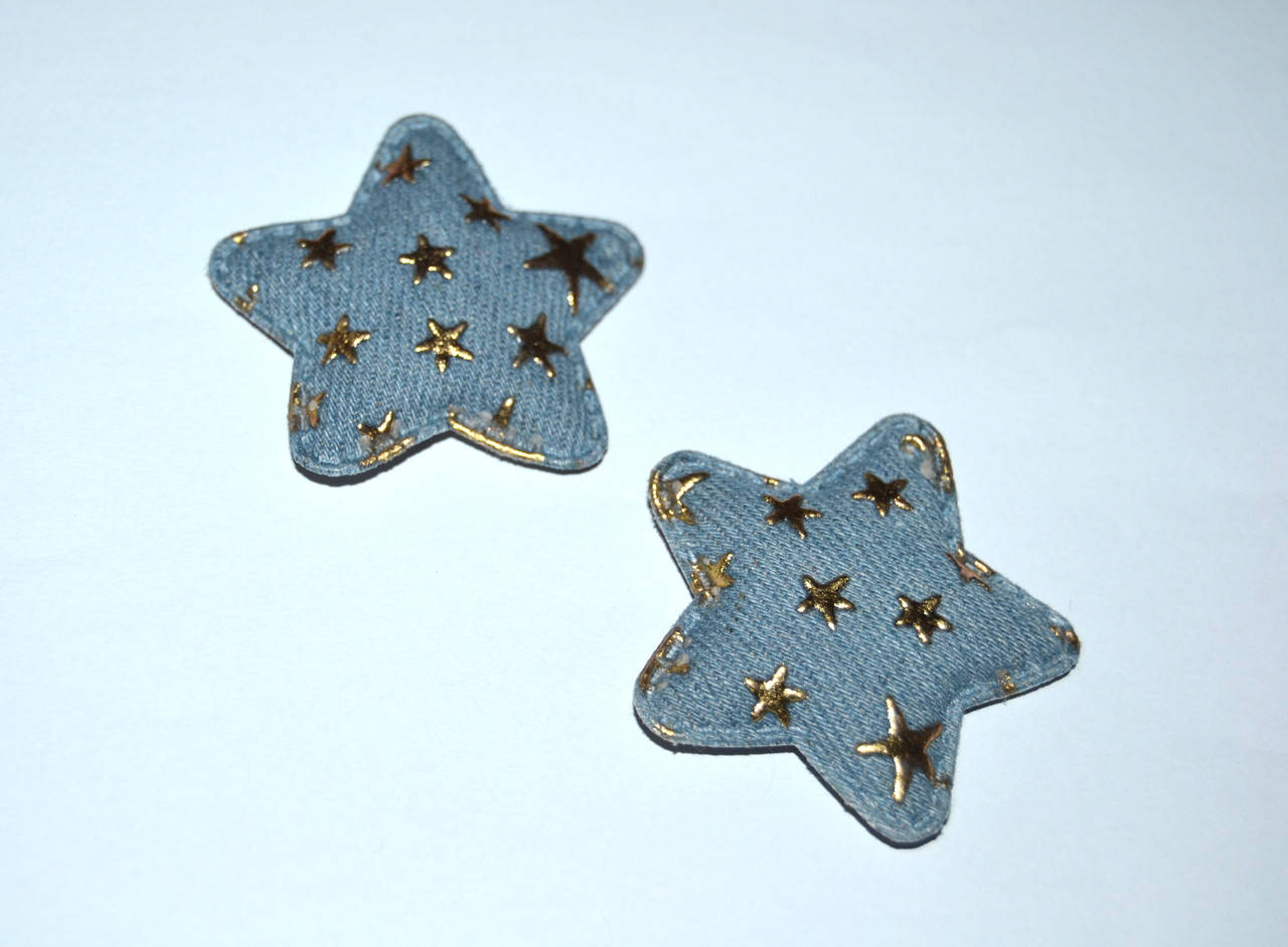 

Аплікація джинсова, Зірочка, 5см, світлий джинс, 1шт, Голубой