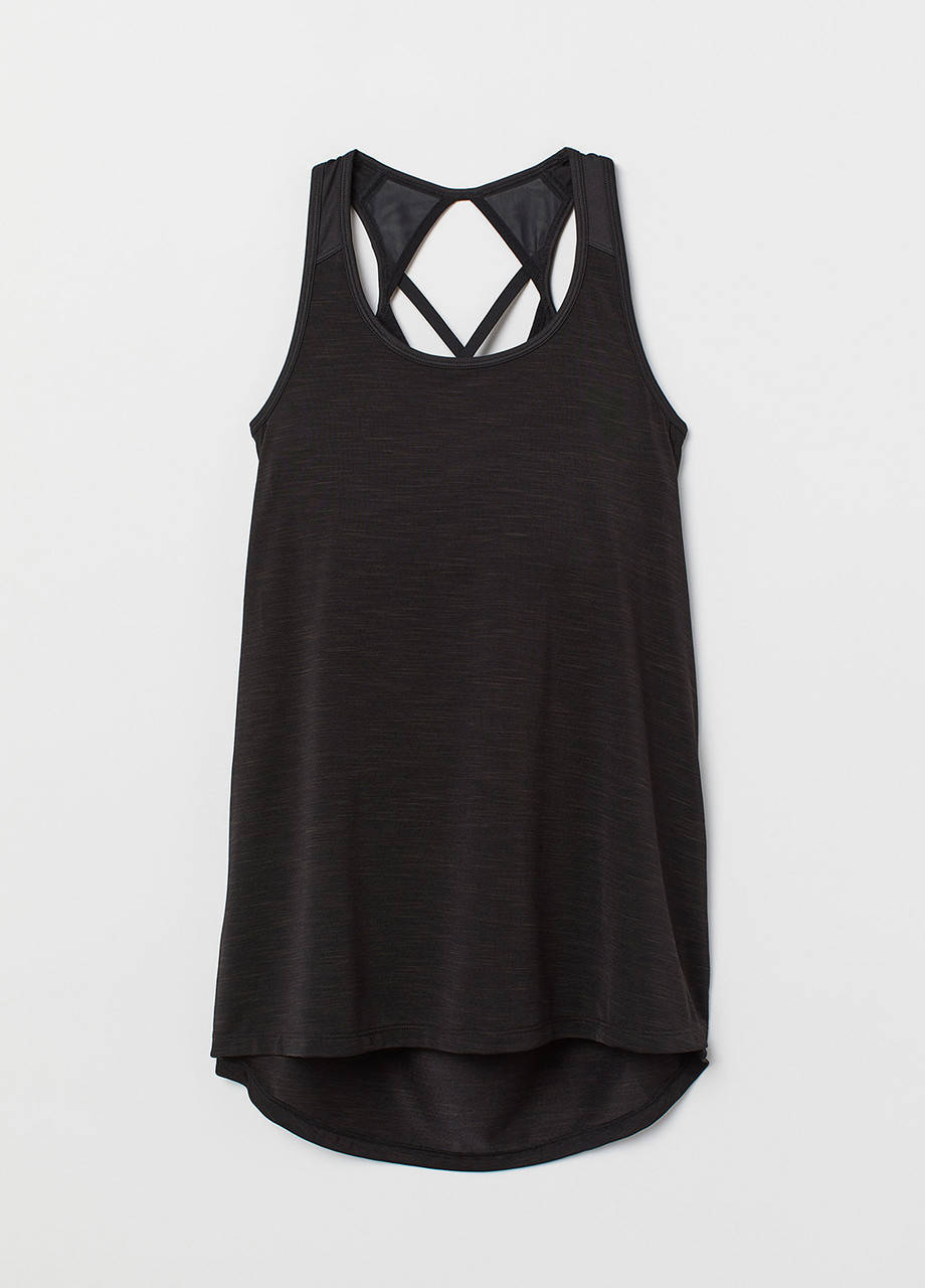 

Майка-топ вшитый H&M для тренировок S черный (0754274)