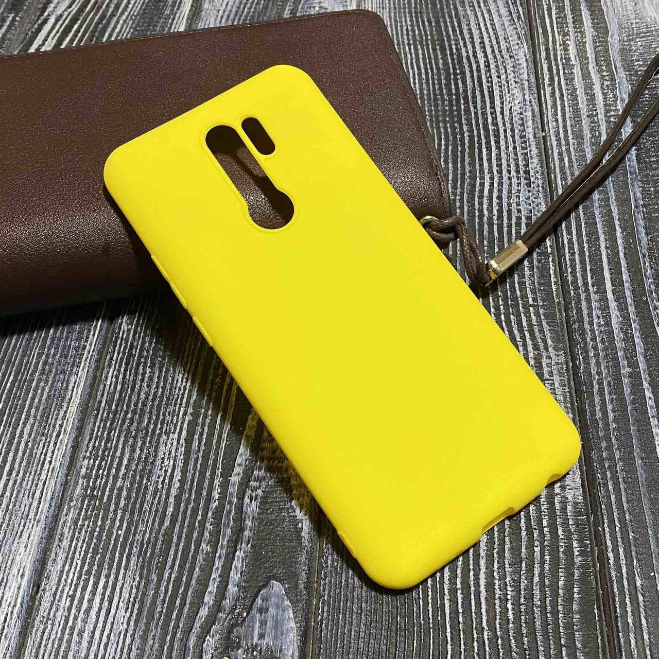 

Матовый силиконовый чехол для Xiaomi Redmi 9, Желтый