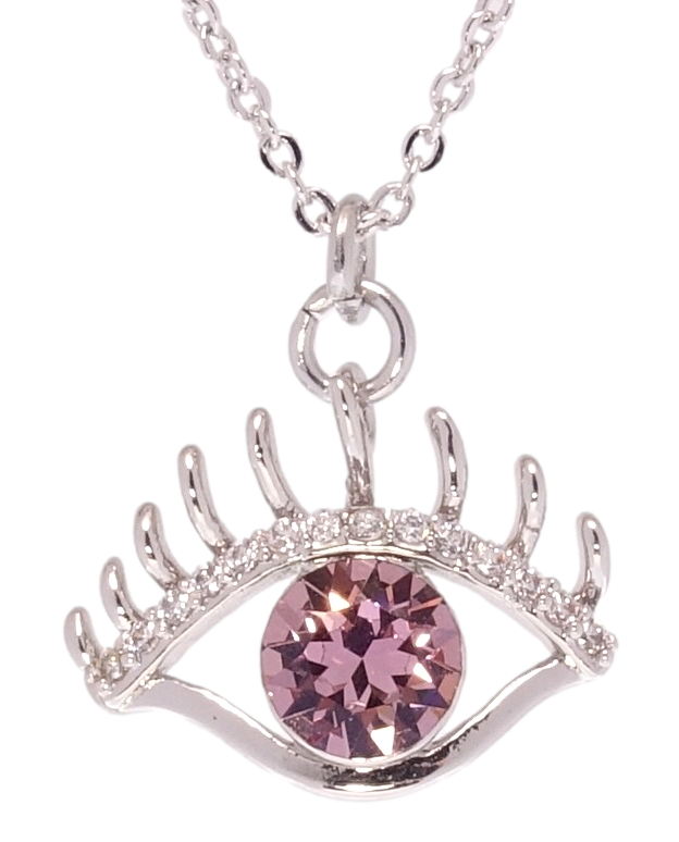 

Кулон Xuping Родий с кр-ми Swarovski на цепочке "Глаз с кристаллом Amethyst" длина 39-44см х 1мм