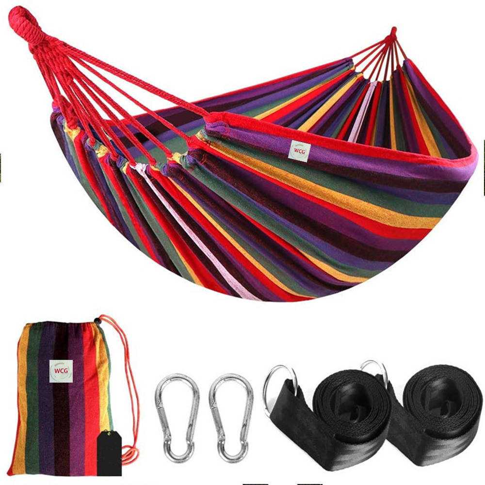 

Двухместный гамак хлопок XXL 200х150 см Mexico Разноцветный WCG для улицы и помещений с нагрузкой до 150 кг