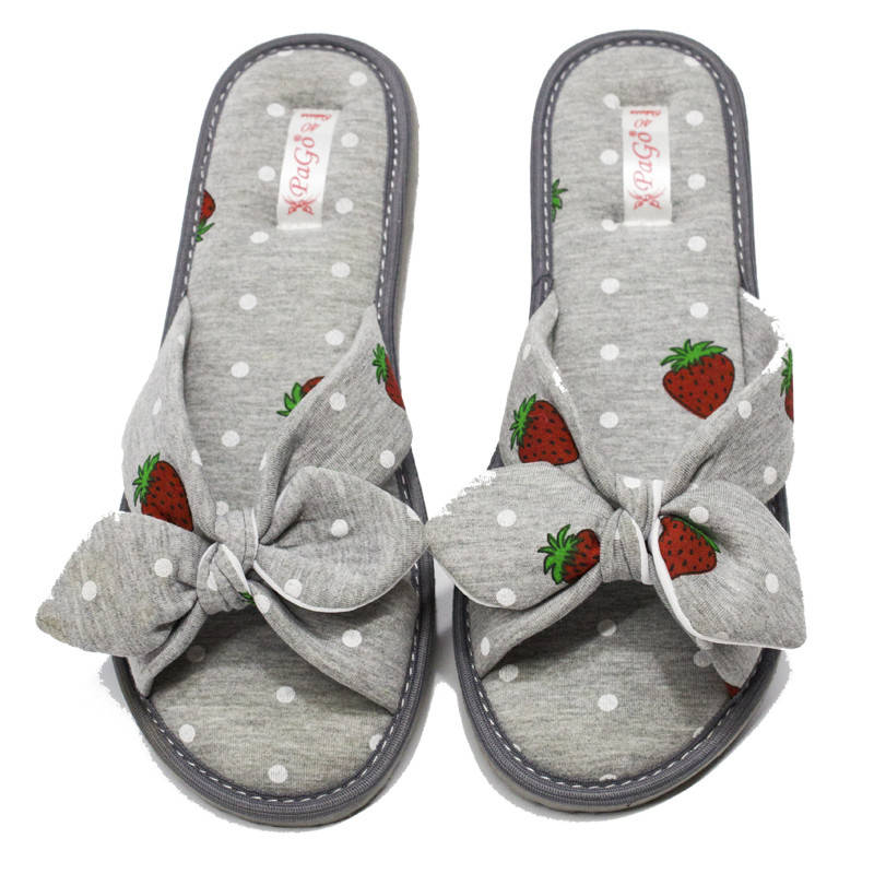 

Тапочки женские открытые домашние "PaGo" Солоха-клубничка 38, Серый