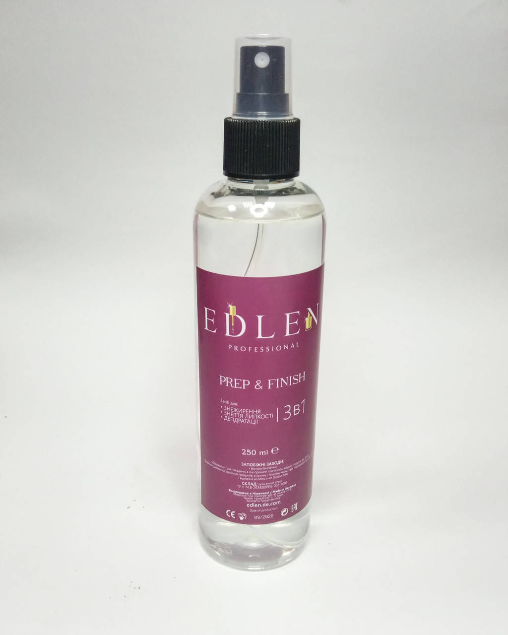 

Edlen Обезжириватель и клинсер для ногтей 3 в 1 PREP&FINISH,250мл