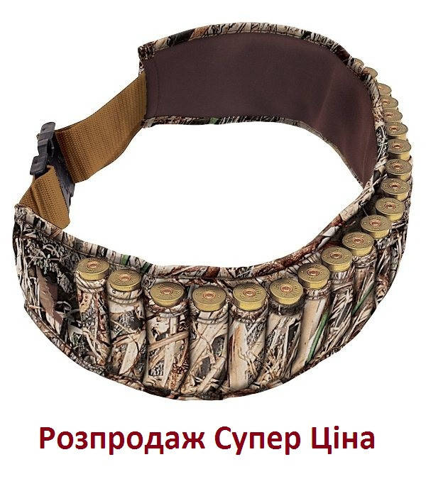 

Патронташ неопреновый на 25 гладкоствольных патронов Mossy Oak Shadow Grass Blades, Хаки