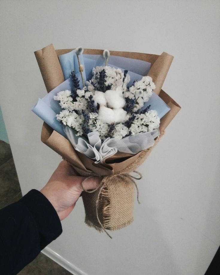 

Букет из хлопка и лаванды