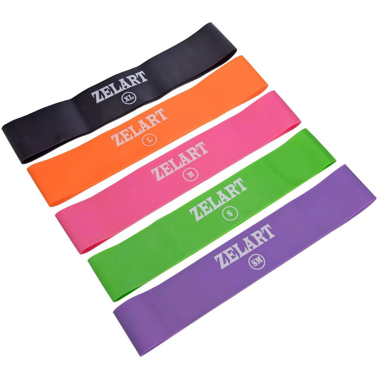 

Резинки для фитнеса набор Loop bands Zelart FI-6951 5шт цвета в ассортименте