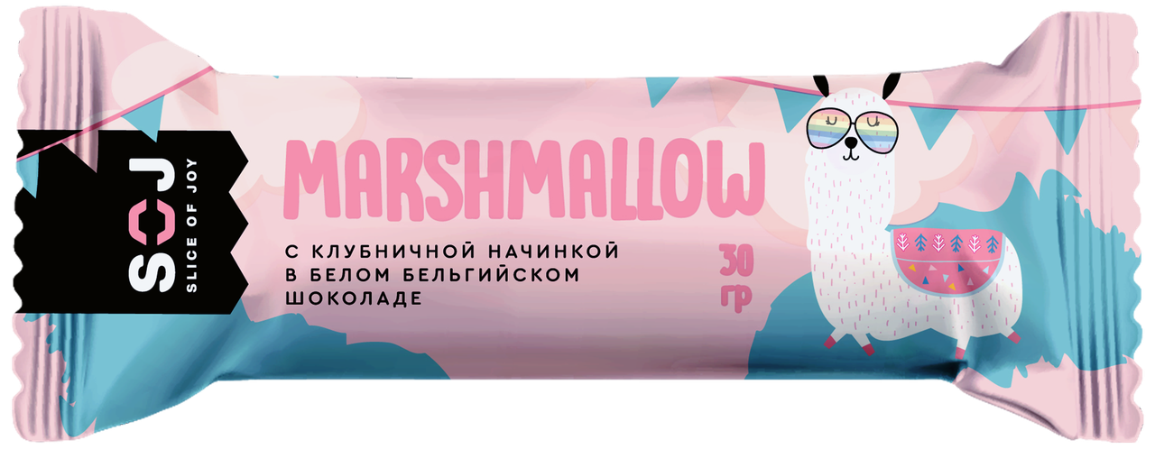 

Маршмеллоу батончик KIDS SOJ Клубника в Белом Бельгийском Шоколаде (30 грамм)