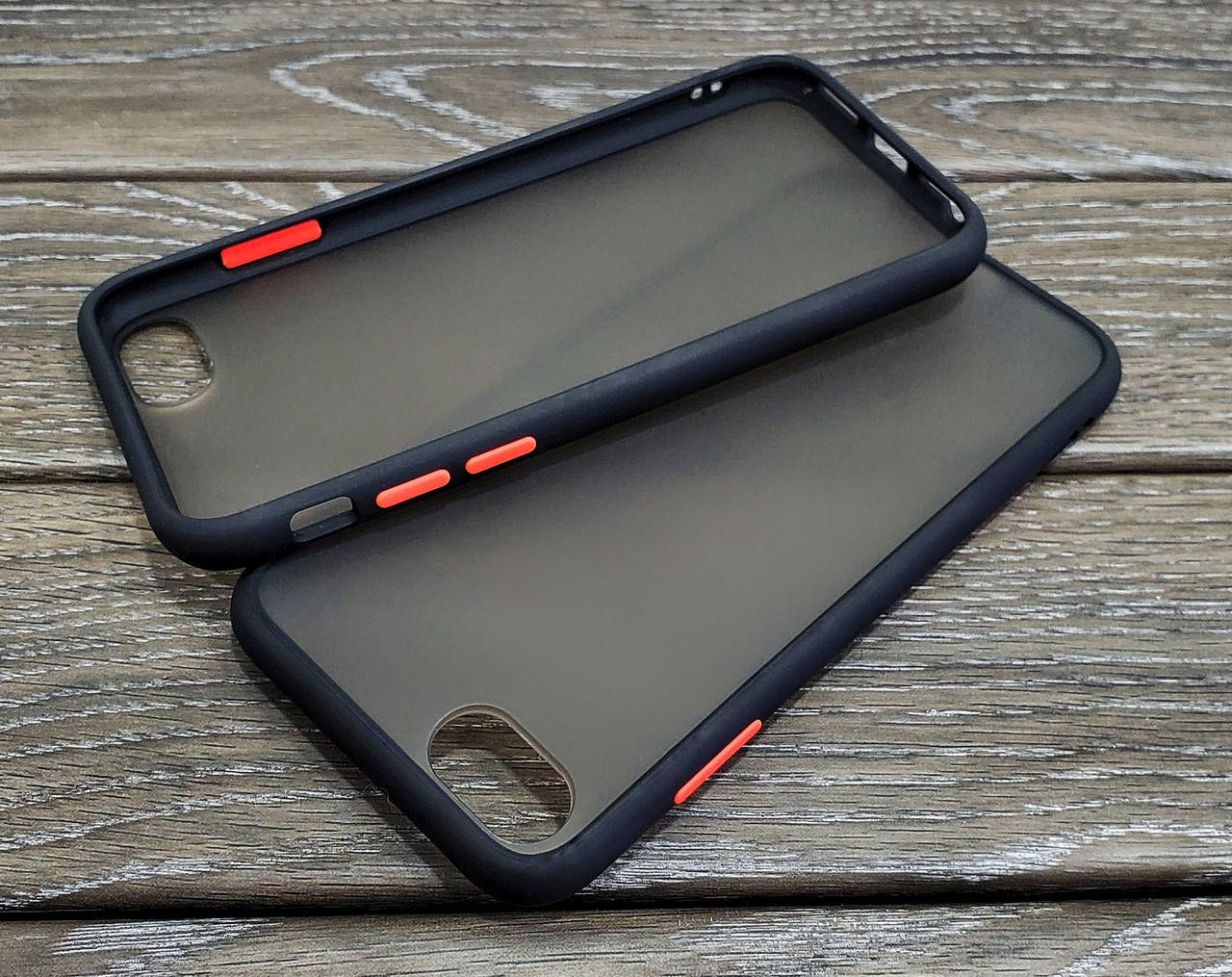 

Противоударный матовый чехол для iPhone 7 8 черный бампер