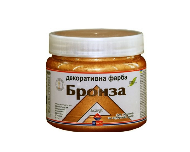

Декоративная акриловая краска ИРКОМ БРОНЗА ИP-171 0,4л