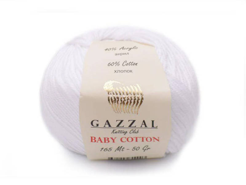 

Gazzal Baby Cotton, белый №3432