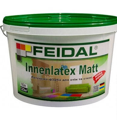 

Feidal Краска латексная Innenlatex Matt глубокий мат 10л., Разные цвета
