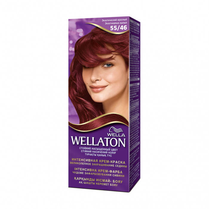 

Стойкая крем-краска для волос Wella Professionals Wellaton 55/46 Экзотический красный