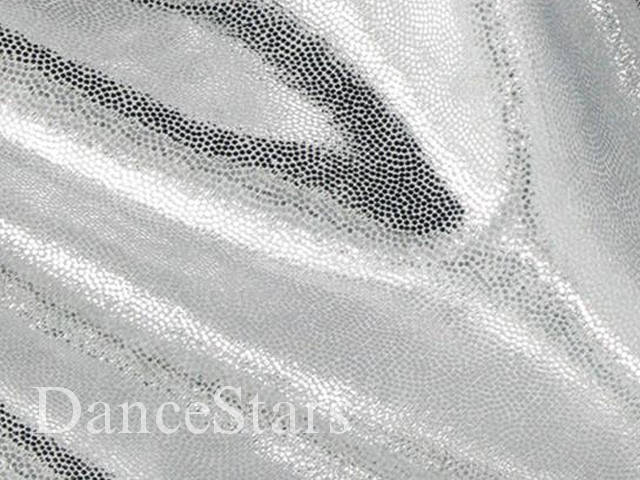 

Лайкра METALLIC DOT SHINE LYCRA SILVER ON WHITE