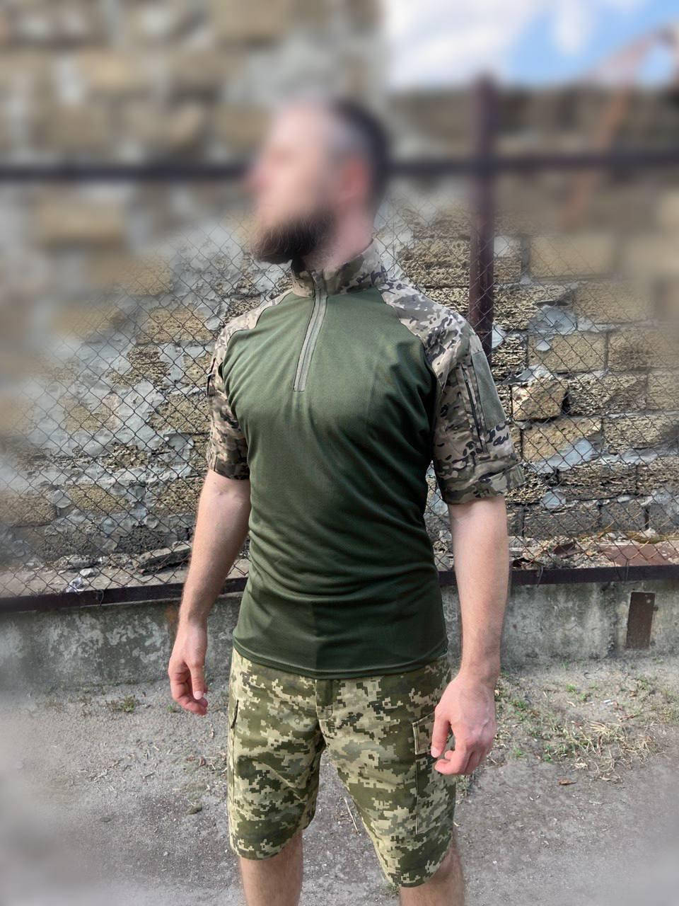 

Боевая Летняя Тактическая Рубашка Убакс (UBACS) с коротким рукавом, мультикам 56, Хаки