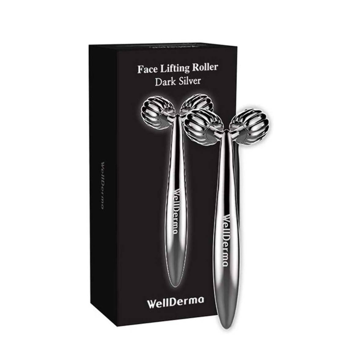 

Роликовый массажер Wellderma Face lifting dark silver roller