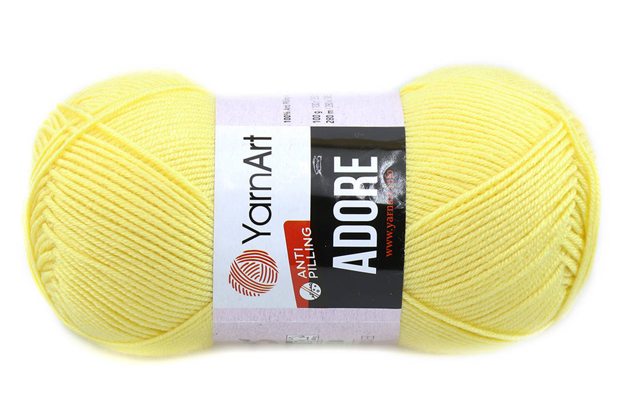 

YarnArt Adore, Лимонный №332, Желтый