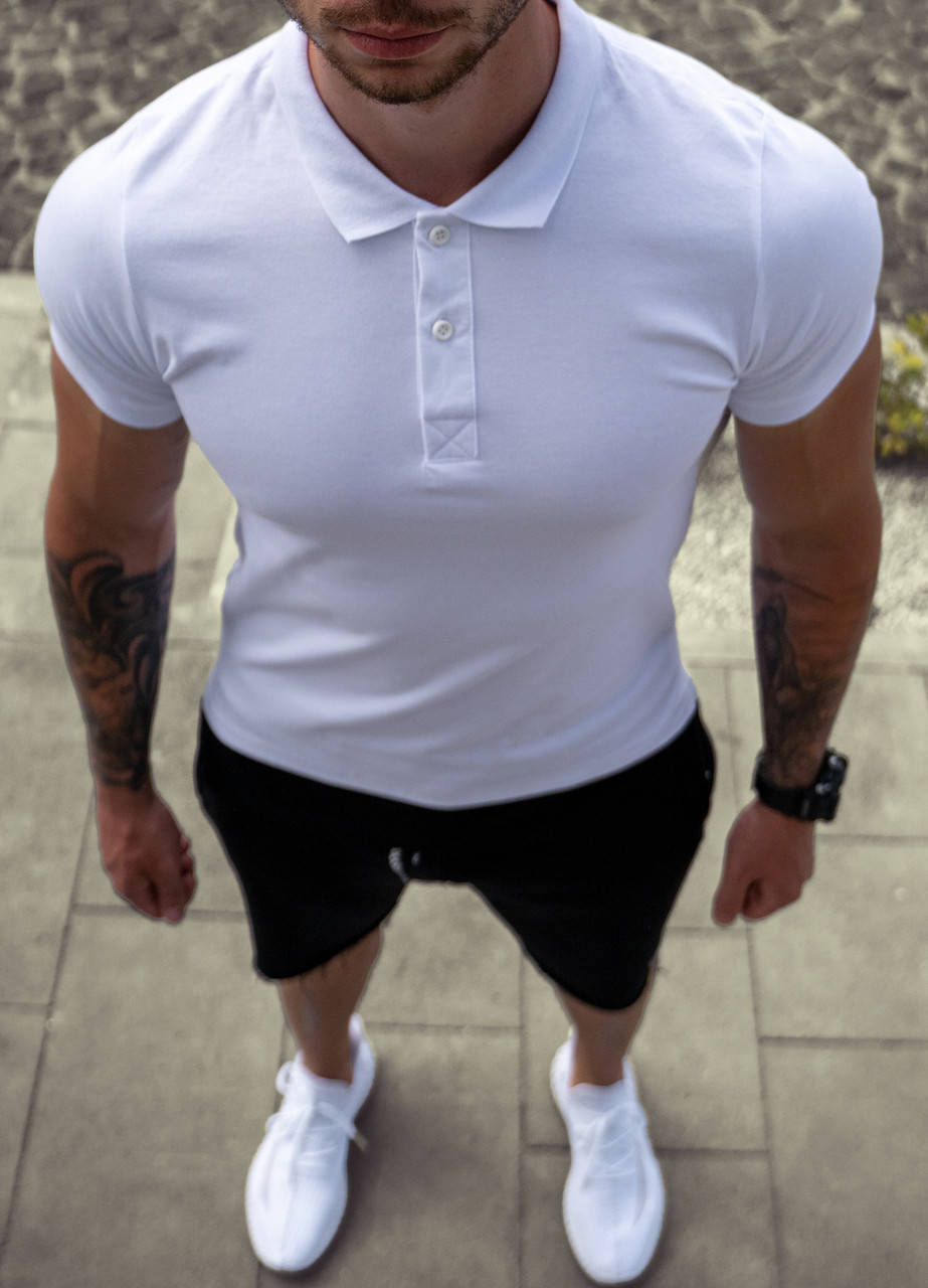 

Мужская футболка поло белая